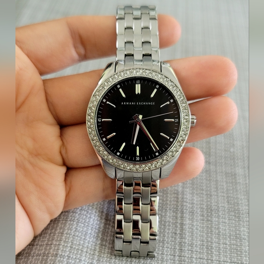 Armani Exchange Ladies Silver Watch